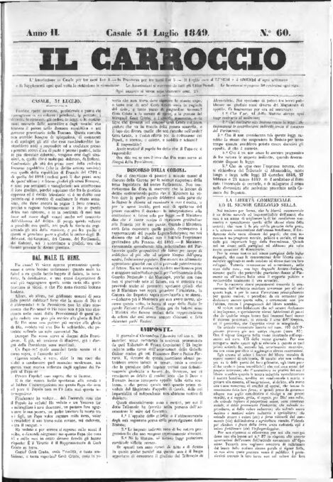 Il Carroccio - Edizione 60 del 31/07/1849